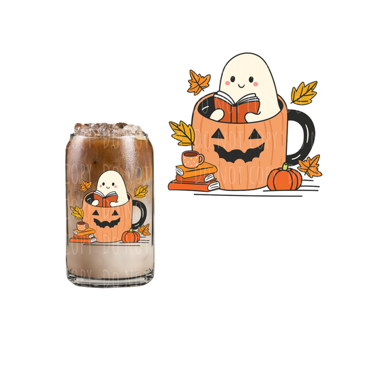 Fall Ghost Mug (DOUBLE SIDED) UVDTF decal