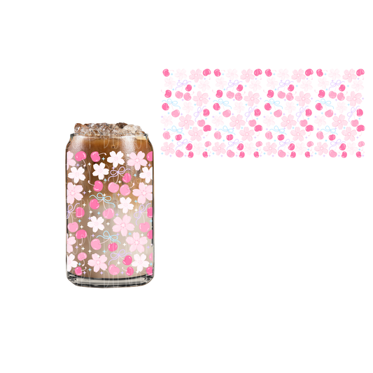 Cherry Blossom (DOUBLE SIDED) UVDTF 16oz cup wrap