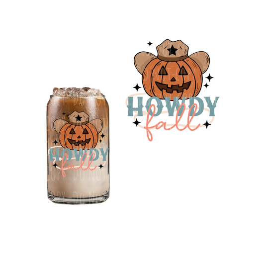Howdy Fall (DOUBLE SIDED) UVDTF decal