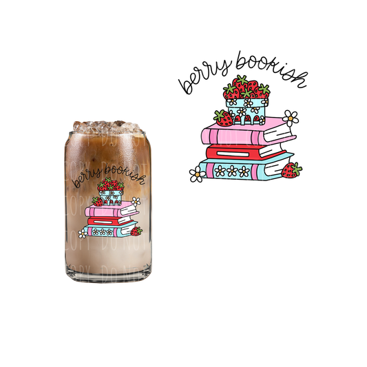 Berry Bookish (DOUBLE SIDED) UVDTF decal