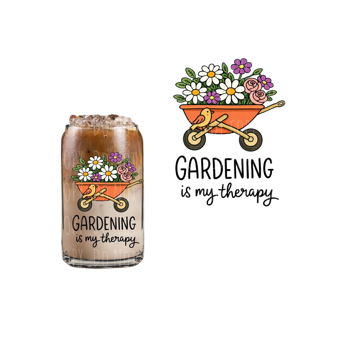 Gardening Is My Therapy (DOUBLE SIDED) UVDTF decal