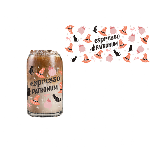 Espresso Patronum- Orange (DOUBLE SIDED) UVDTF 16oz cup wrap