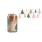 Light Pink, Gold + Green Trees (DOUBLE SIDED) UVDTF 16oz cup wrap