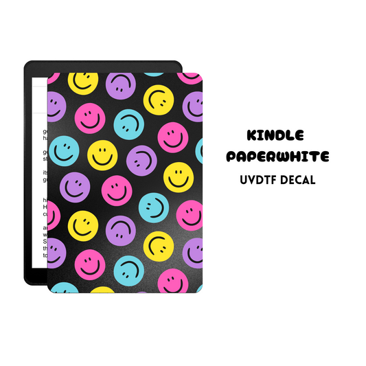 Happy Faces (DOUBLE SIDED) Kindle UVDTF sticker
