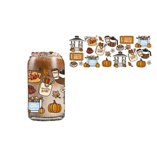 Autumn Festival (DOUBLE SIDED) UVDTF 16oz cup wrap