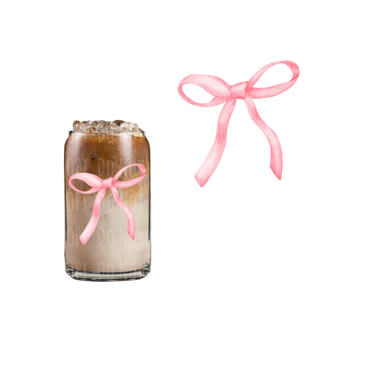 Pink Bow (DOUBLE SIDED) UVDTF decal