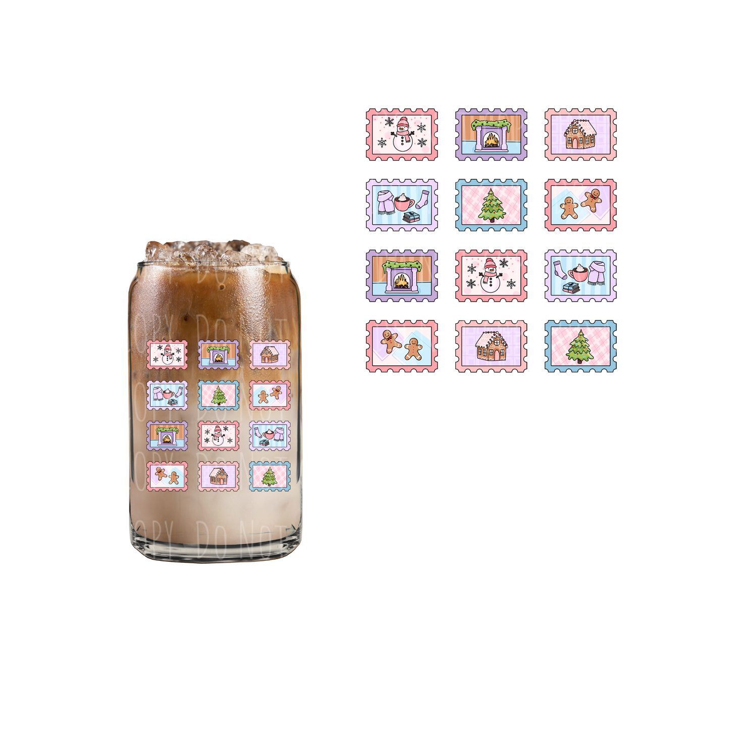 Cute Stamps (DOUBLE SIDED) UVDTF decal