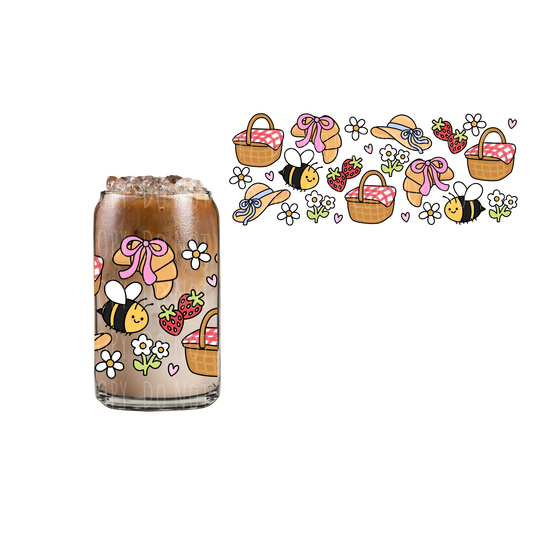 Spring Picnic (DOUBLE SIDED) UVDTF 16oz cup wrap