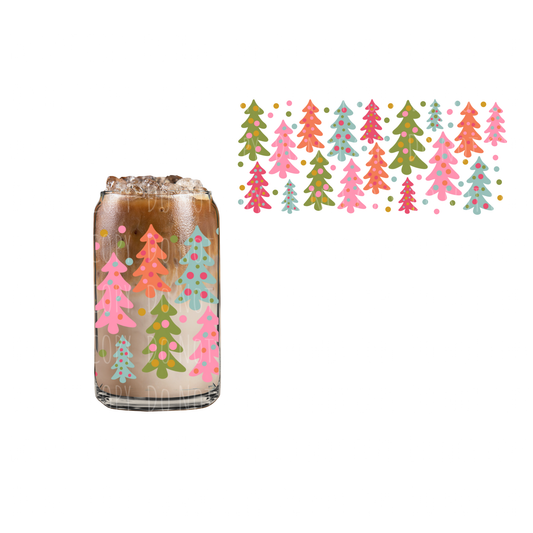 Polka Dot Trees (DOUBLE SIDED) UVDTF 16oz cup wrap