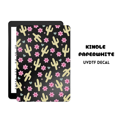 Cactus Flower (DOUBLE SIDED) Kindle UVDTF sticker
