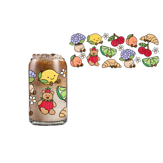 Summer Stuffies (DOUBLE SIDED) UVDTF 16oz cup wrap