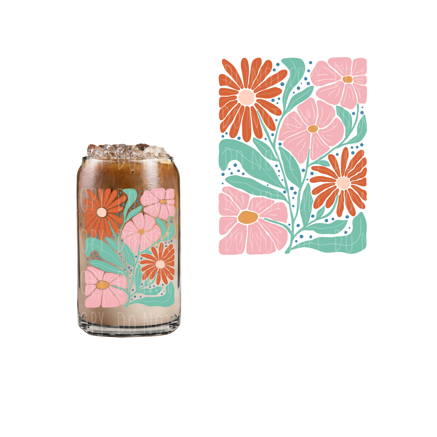 Abstract Floral #8 UVDTF decal