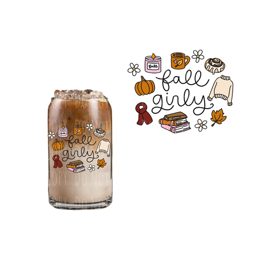Fall Girly (DOUBLE SIDED) UVDTF decal