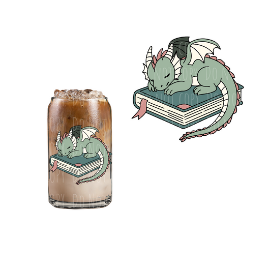 Book Dragon (DOUBLE SIDED) UVDTF decal