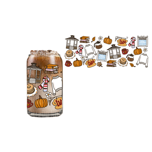 Autumn ln Stars Hollow (DOUBLE SIDED) UVDTF 16oz cup wrap
