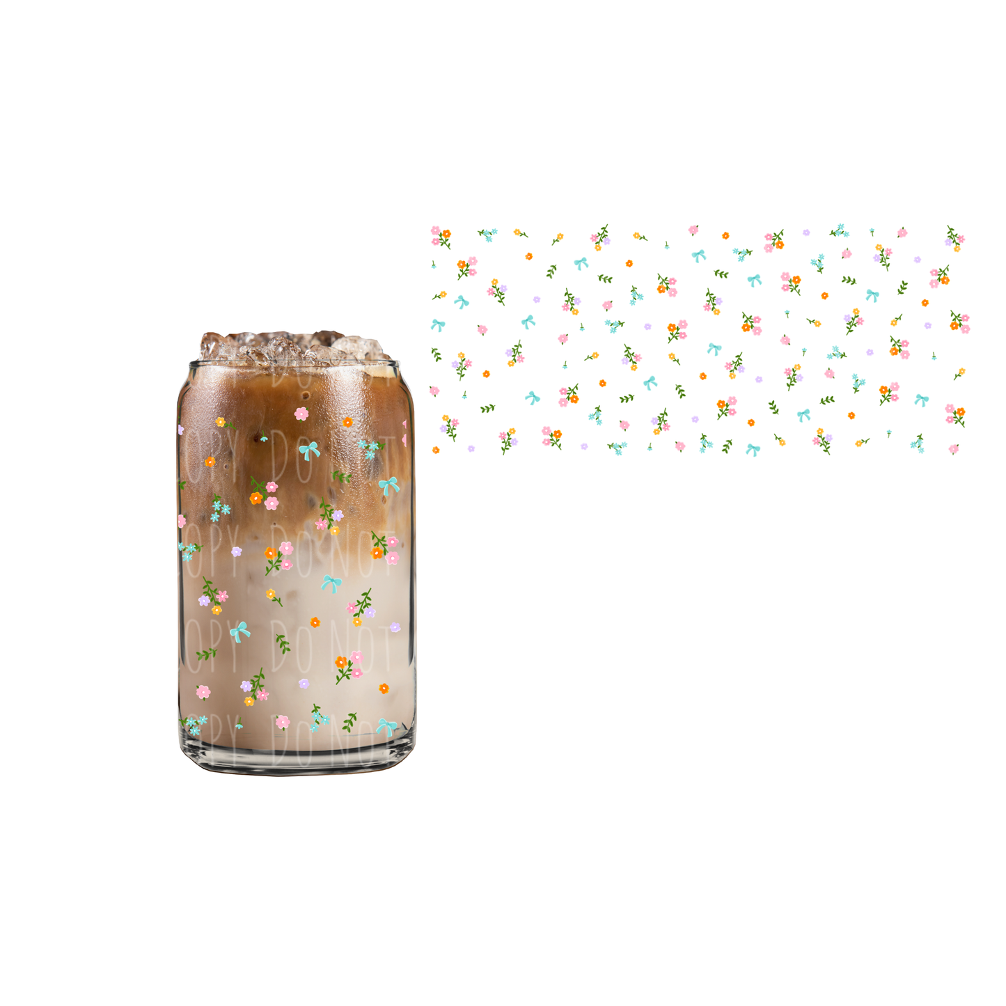 Dainty Florals (DOUBLE SIDED) UVDTF 16oz cup wrap