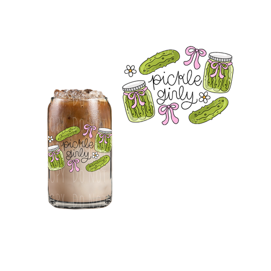 Pickle Girly (DOUBLE SIDED) UVDTF decal