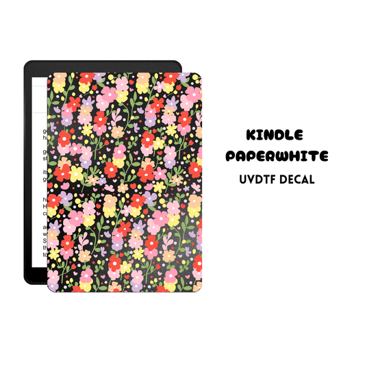 Red + Pink Florals (DOUBLE SIDED) Kindle UVDTF sticker