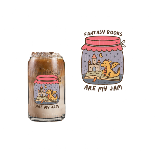 Fantasy Books Are My Jam (DOUBLE SIDED) UVDTF decal