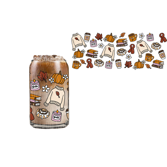 Cozy Fall (DOUBLE SIDED) UVDTF 16oz cup wrap