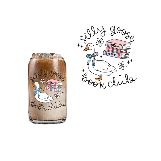 Silly Goose Book Club (DOUBLE SIDED) UVDTF decal
