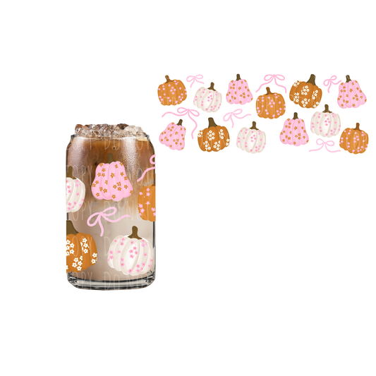 Coquette Pumpkins (DOUBLE SIDED) UVDTF 16oz cup wrap