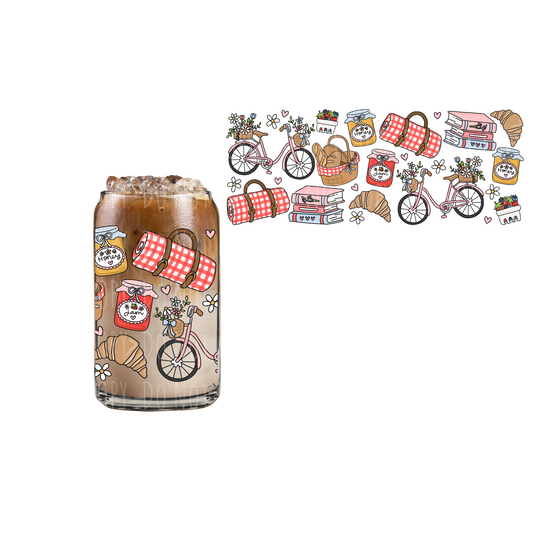 Spring Picnic (DOUBLE SIDED) UVDTF 16oz cup wrap