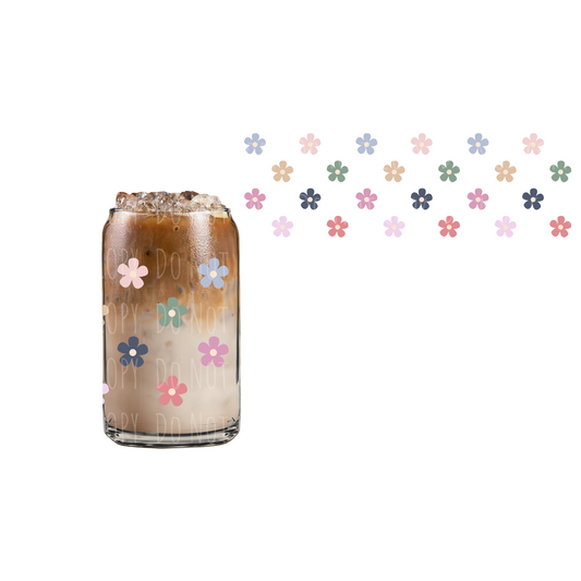 Retro Florals (DOUBLE SIDED) UVDTF 16oz cup wrap