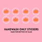 Pumpkin Handwash Only Stickers ( Pack of 8 )