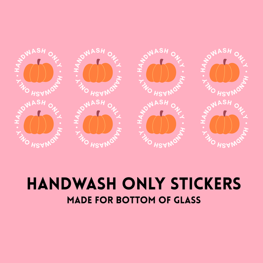 Pumpkin Handwash Only Stickers ( Pack of 8 )
