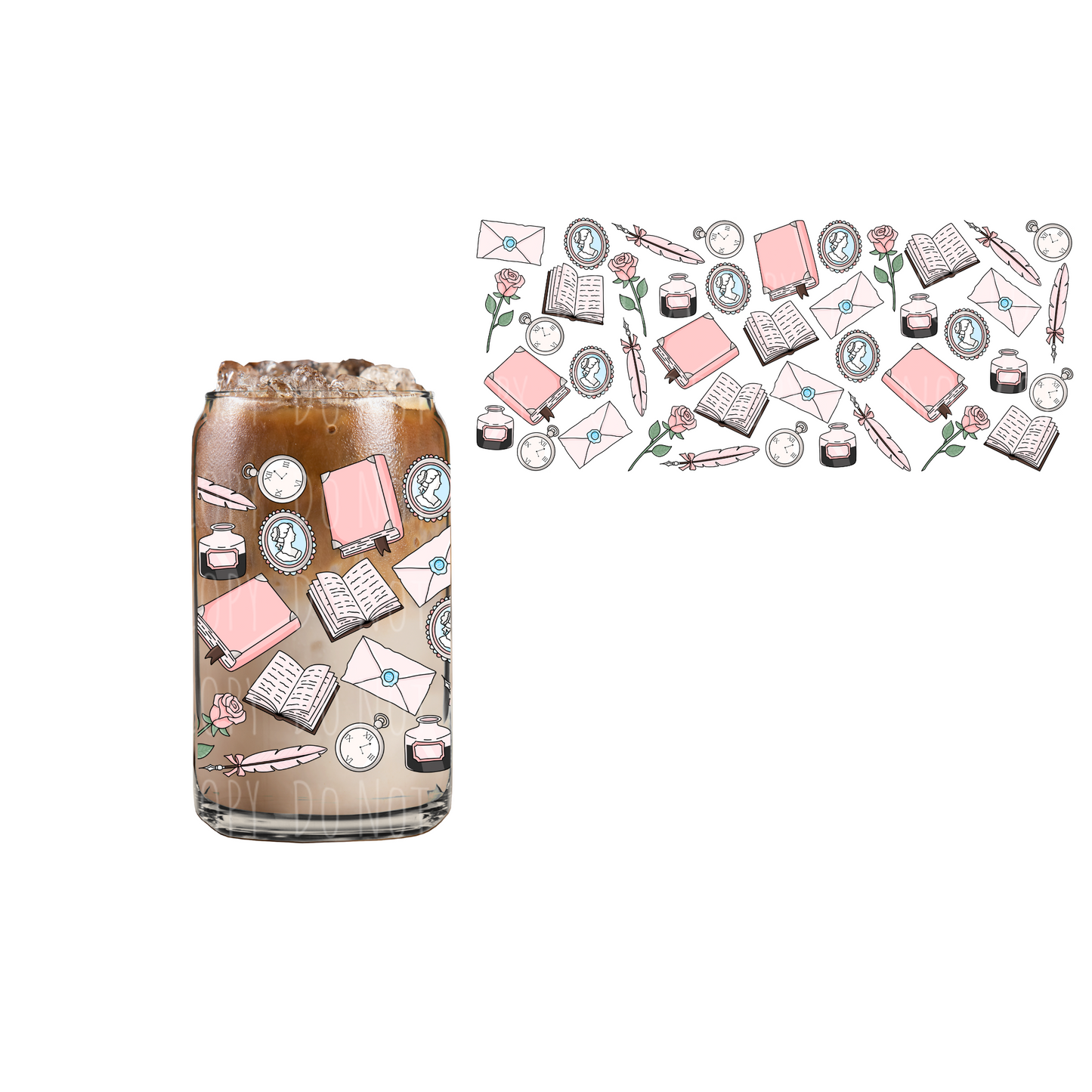 Historical Romance (DOUBLE SIDED) UVDTF 16oz cup wrap