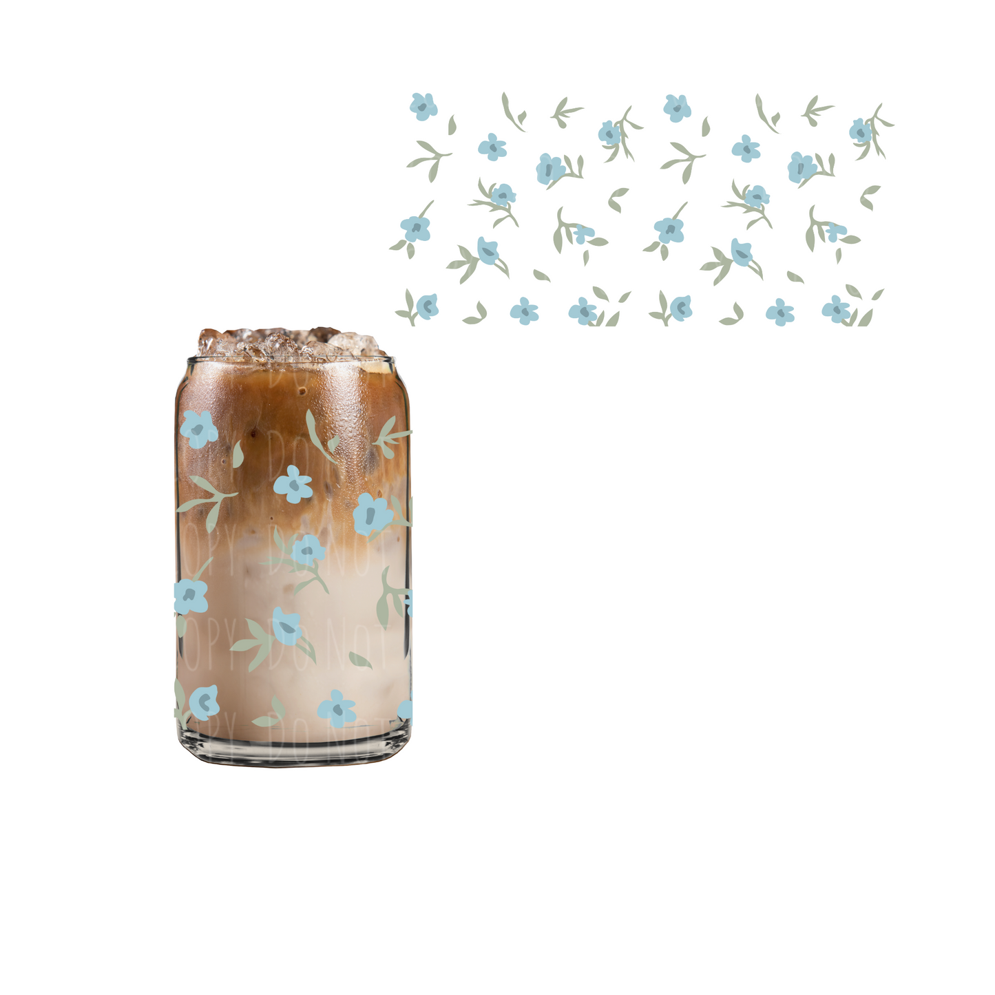 Vintage Baby Blues (DOUBLE SIDED) UVDTF cup wrap