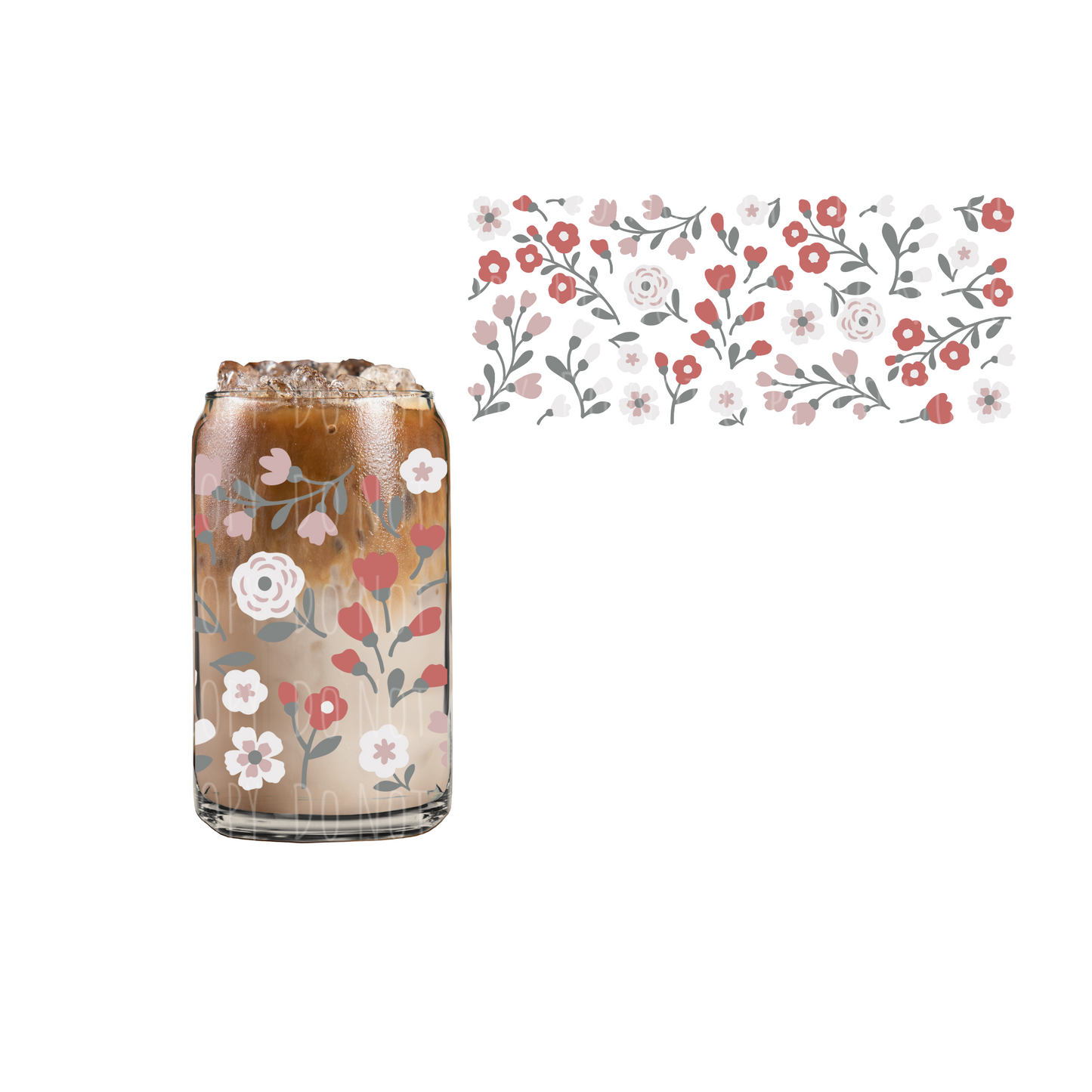 Flower Field (DOUBLE SIDED) UVDTF cup wrap