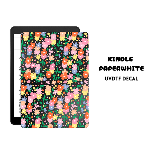 Pink Florals (DOUBLE SIDED) Kindle UVDTF sticker