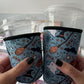 Teal Halloween Doodles Coffee Coozies