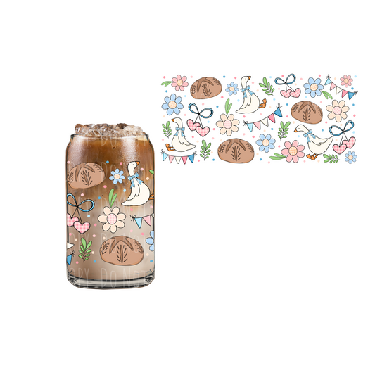 Ducks + Sourdough (DOUBLE SIDED) UVDTF 16oz cup wrap
