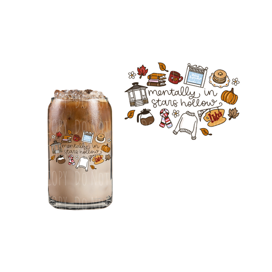Mentally In Stars Hollow (DOUBLE SIDED) UVDTF decal