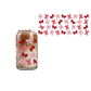 Red, Pink + Light Pink Bows (DOUBLE SIDED) UVDTF 16oz cup wrap