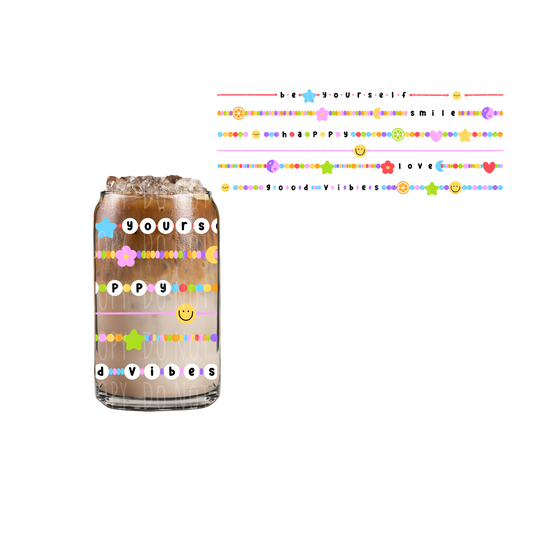 Affirmation Friendship Bracelets (DOUBLE SIDED) UVDTF cup wrap