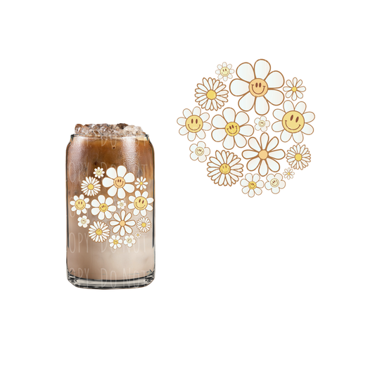 Happy Daisy (DOUBLE SIDED) UVDTF decal