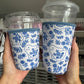 Blue Ghostie Floral Coffee Sleeves (Pack of 5)