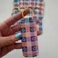 Floral Checkered Chapstick Holder Keychains (Pack of 5)