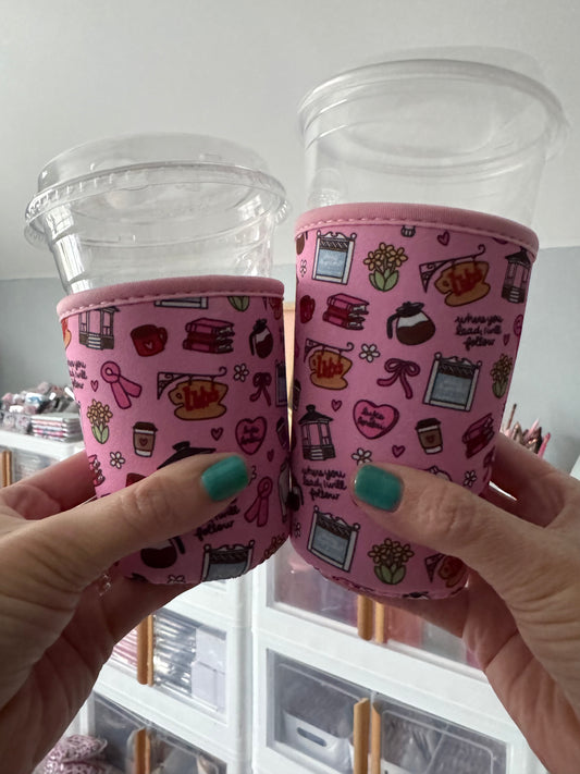 Pink Gilmore Coffee Sleeves