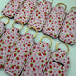 Strawberry + Bows Chapstick Holder Keychains (Pack of 5)