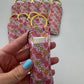 Happy Flowers Chapstick Holder Keychains (Pack of 5)