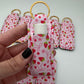 Strawberry + Bows Chapstick Holder Keychains (Pack of 5)