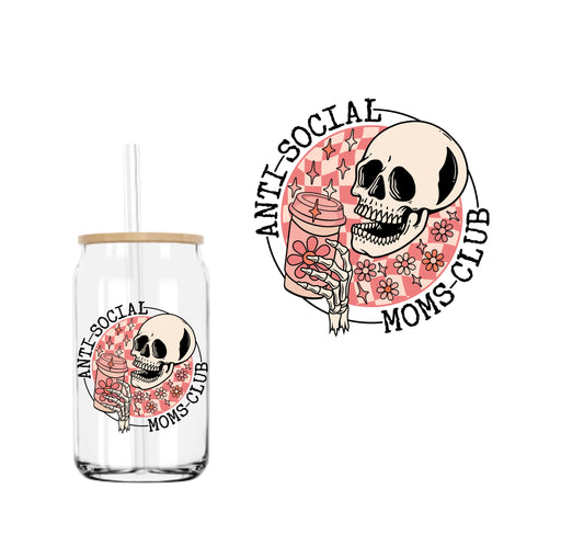 Anti-Social Moms Club (DOUBLE SIDED) UVDTF decal