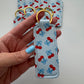 Cherries Blue Chapstick Holder Keychains (Pack of 5)