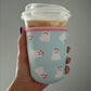 Mint Floral Ghosties Small Coffee Coozies(Pack of 5)
