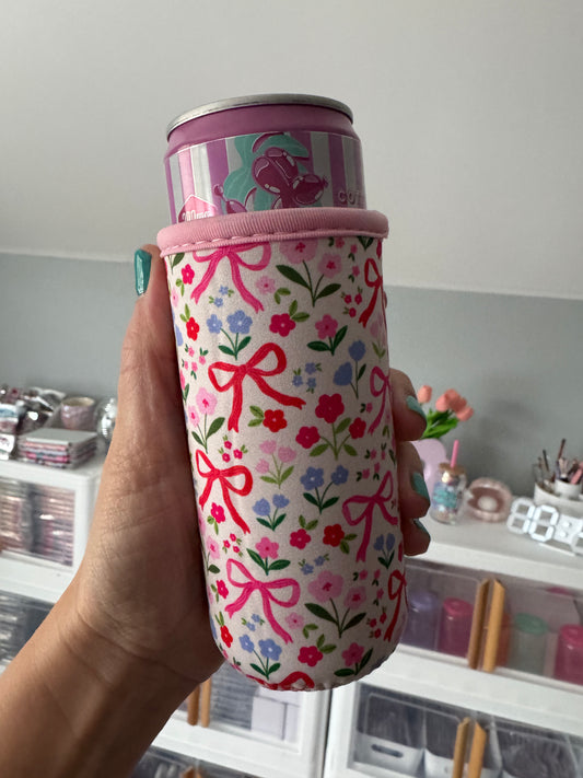 Bows + Flowers Tall Can Sleeves (Pack of 5)